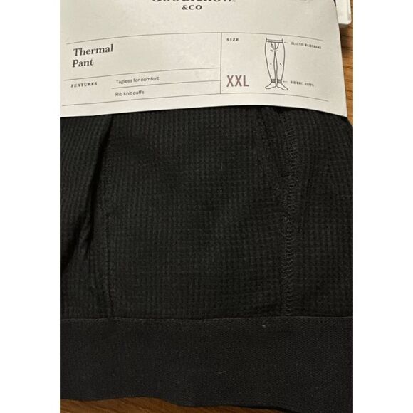 Goodfellow & Co NWT size XXL black thermal pants base layer - Picture 1 of 5
